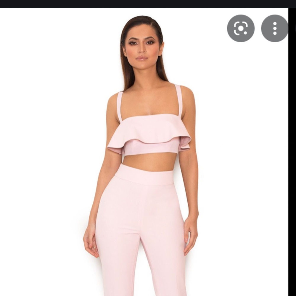 HOUSE OF CB, 'Tyna' Ruffle Crop Top - Picture 3 of 7